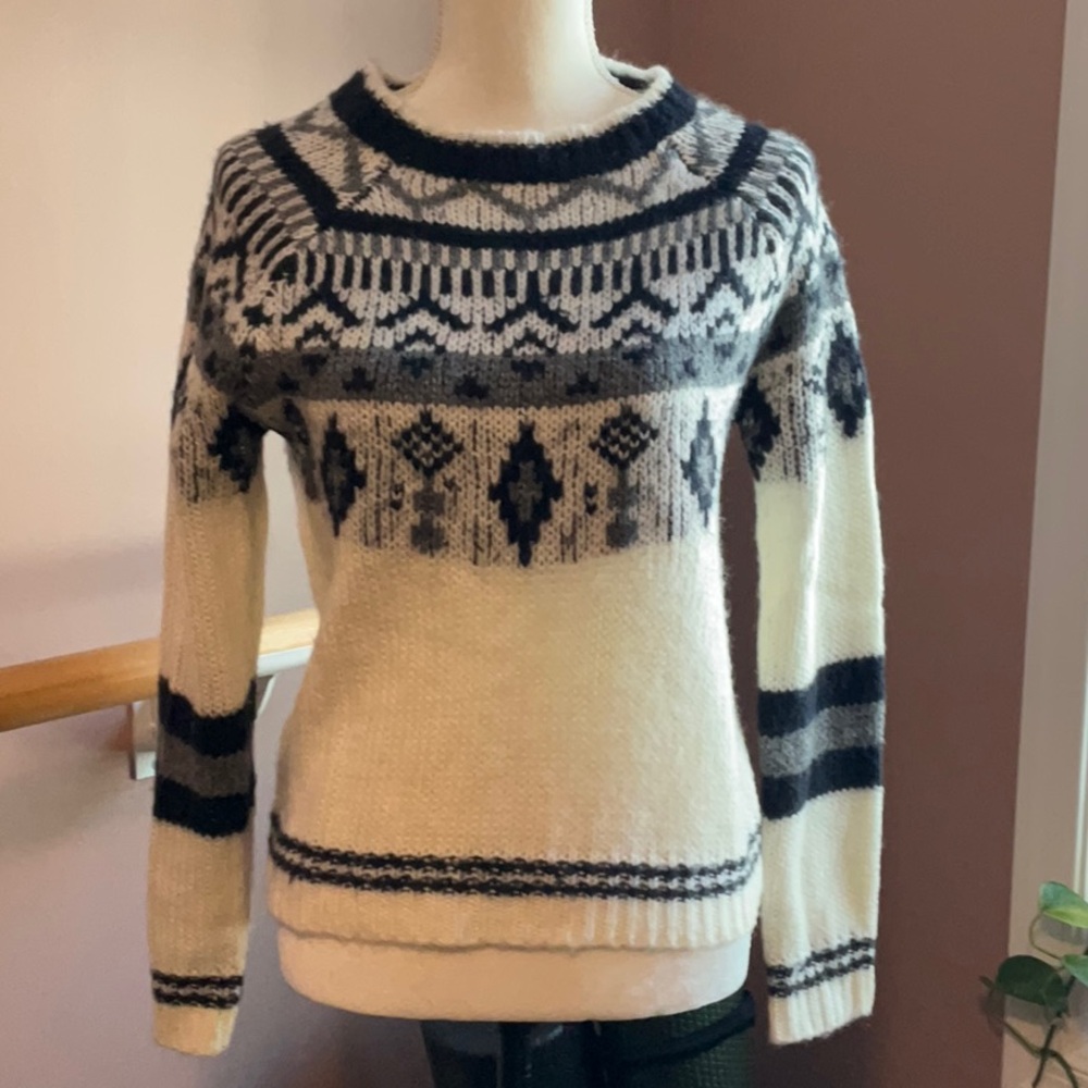 Anthropologie fair isle sweater XS
